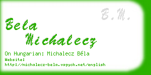 bela michalecz business card